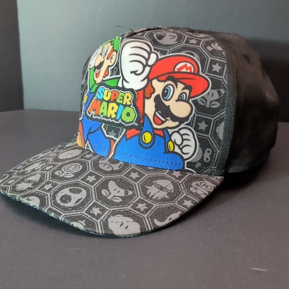 2021 Super Mario brother Nintendo Multi-colored Men's Snapback Hat .